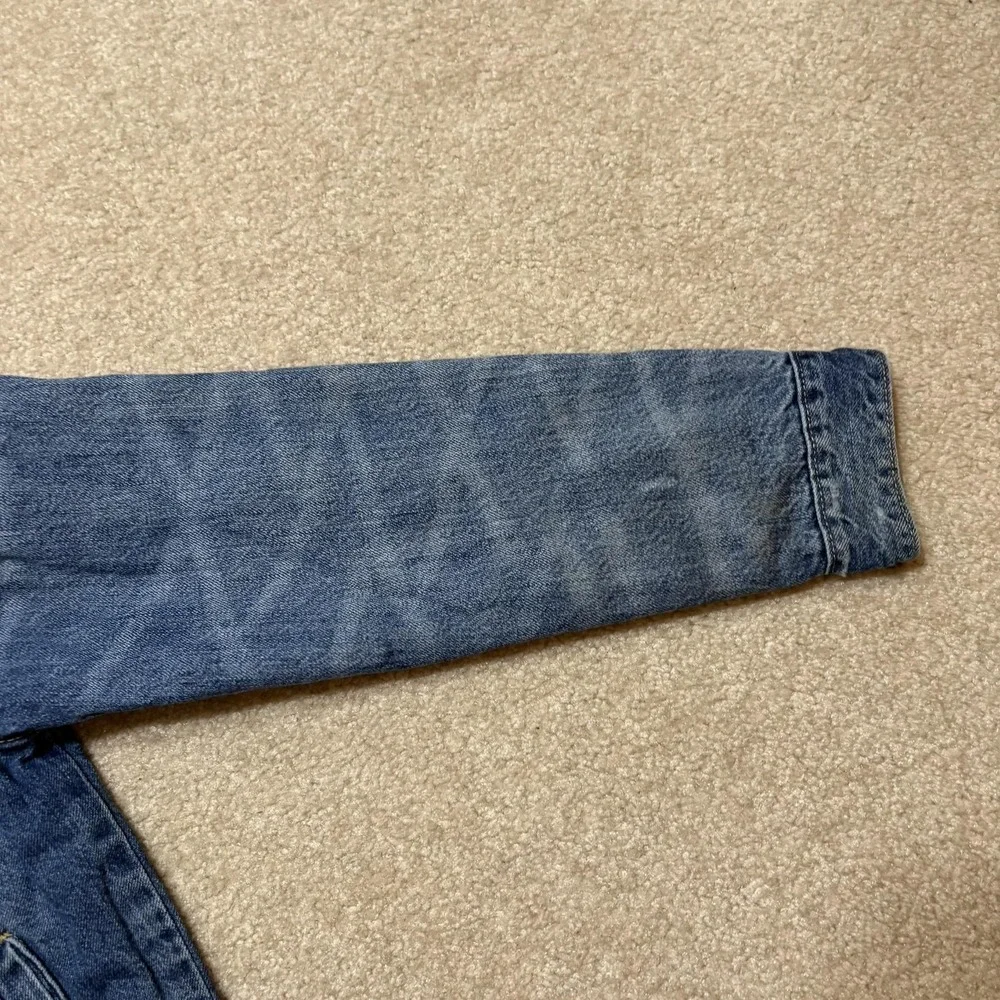 Gap Pendleton Kids Denim Jacket Youth Large 10-11 Blue Sherpa Collar Plaid Lined